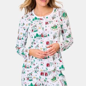 Roller Rabbit Snow Village Pajamas Size XSGREEN / XS